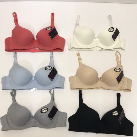 Sofra Other - NEW Set Of 6 Bra Cotton Comfort Smooth A Cup